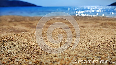 Beach blurry commercial background ready for your product `s pack shot Stock Photo