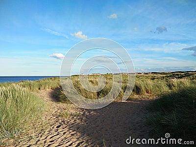 Beach at Blyth England Stock Photo