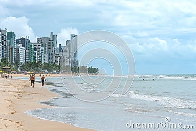 Beach of Boa Viagem in Recife, Pernambuco state, Brazil Editorial Stock Photo
