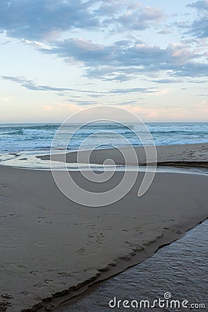 Beach in brazil with a stream Stock Photo