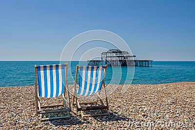 The Beach in Brighton UK Stock Photo