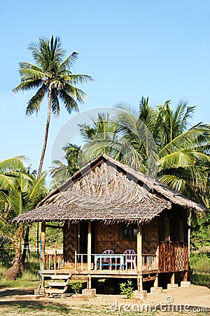 Beach Bungalow Stock Photo