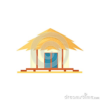 Beach bungalow icon Vector Illustration