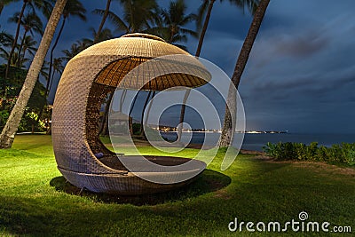 BEACH CABANA Stock Photo