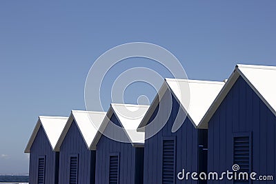 Beach Cabins Stock Photo