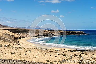 Beach called Caleta del Congrio in Los Ajaches National Park at Lanzarote, Canary Islands, Spain Stock Photo