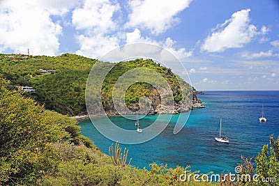 Beaches of St. Barts in the West Indies Stock Photo