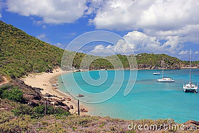 Beaches of St. Barts in the West Indies Stock Photo