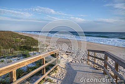 Beach at Cape Canaveral National Seashore Stock Photo