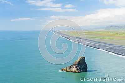 Beach from cape Dyrholaey Stock Photo