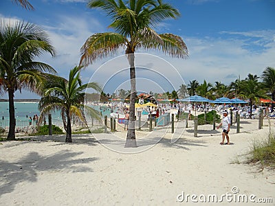 Beach at Castaway Cay Editorial Stock Photo