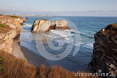 Beach of the cathedrals Stock Photo