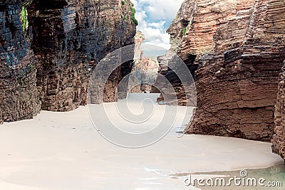 Beach of cathedrals, Galicia, Spain Stock Photo