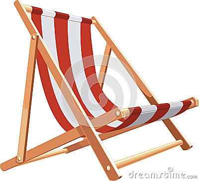 Beach chair Cartoon Illustration