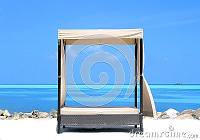 Beach chairs Stock Photo