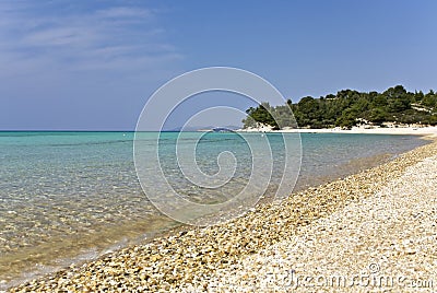 Beach at Chalkidiki, Greece Stock Photo