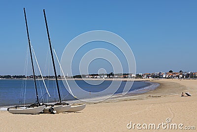 Beach at Chatelaillon Plage near La Rochelle - France Stock Photo