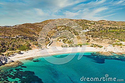 The beach Cheromylos in Evia island, Greece Stock Photo