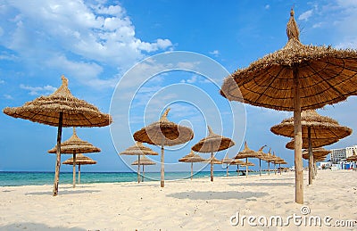 Beach in the city of Souss Stock Photo