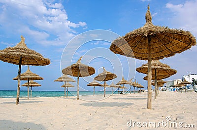 Beach in the city of Souss Stock Photo