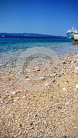 Beach and clean sea Stock Photo