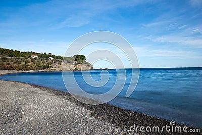 Beach on the coast of Colera, Girona Stock Photo