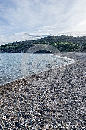 Beach on the coast of Colera, Girona Stock Photo