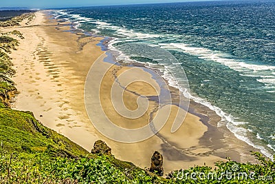 Beach Coastline Waves Pacific Ocean Florence Oregon Stock Photo