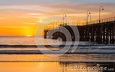 Beach of Coffs Harbour Australia sunrise Stock Photo