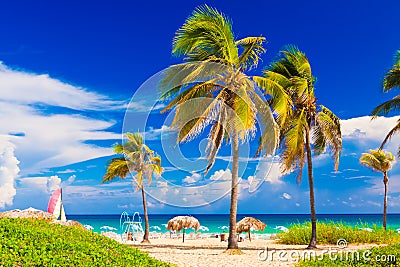 The beach in Cuba Stock Photo