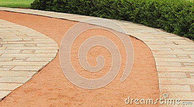 Beach curve stone path Stock Photo