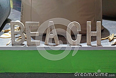 Beach 3d letters Stock Photo