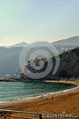 Beach day in Maiori Stock Photo