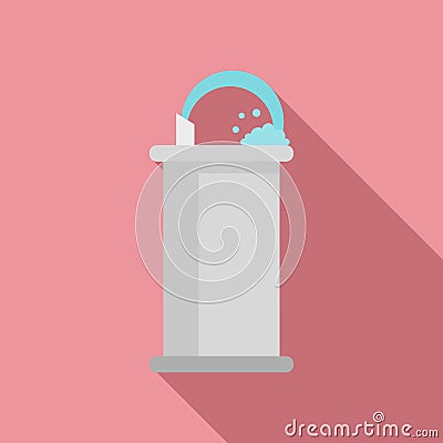 Beach drinking fountain icon, flat style Vector Illustration