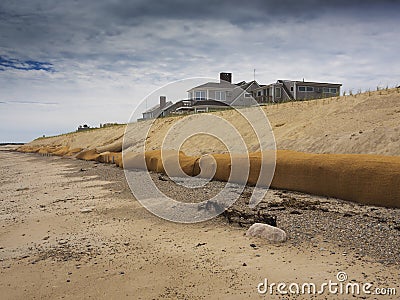 Beach erosion Editorial Stock Photo