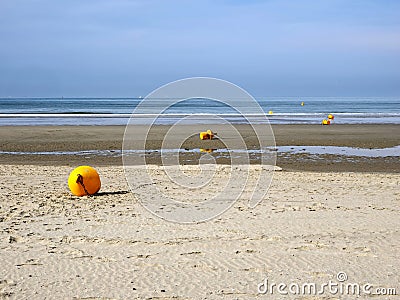 Beach of Fort Mahon in France Stock Photo