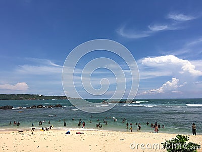 Beach in front of Fort Galle Editorial Stock Photo
