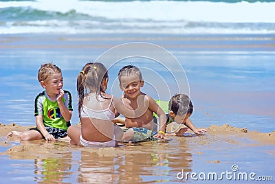 Beach Fun Stock Photo