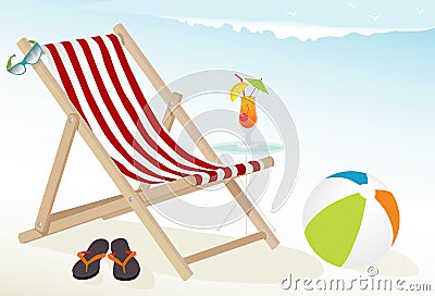 Beach Fun Icons Vector Illustration