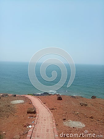 Beach in ganpatipule indian and so many peoples Stock Photo