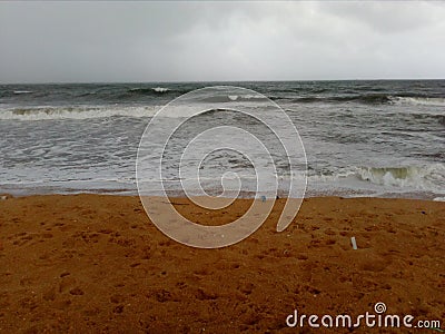 Beach getng durty by plastic Stock Photo