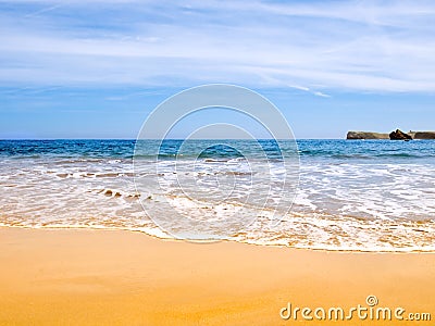 Beach of golden sand Stock Photo