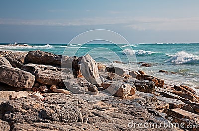Beach at Grand Turk Island Stock Photo
