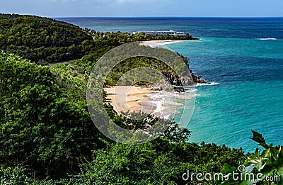 Beach Grande Bas Vent and Plage de Tillet, Basse-Terre, Guadeloupe, Lesser Antilles, Caribbean Stock Photo