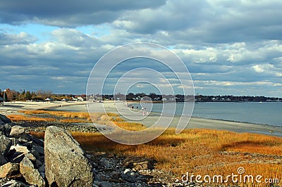 Beach in Greenwich, Connecticut Stock Photo