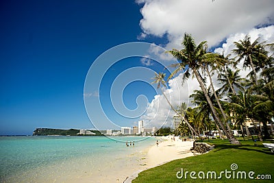 The beach of guam Stock Photo
