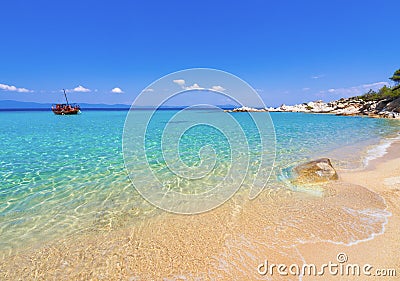 Beach on Halkidiki, Sithonia, Greece Stock Photo