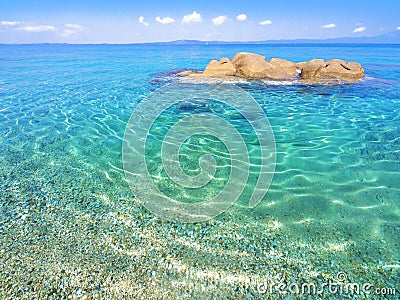Beach on Halkidiki, Sithonia, Greece Stock Photo