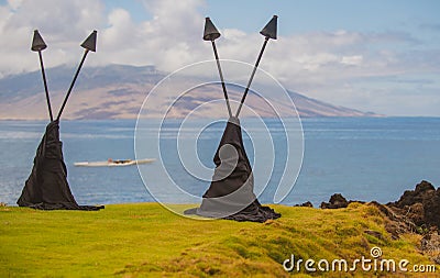 Beach in Hawaii, Dream landscape. Paradise Sunny beach with turquoise sea. Summer vacation and tropical beach concept Stock Photo