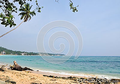 Beach in Hikkaduwa, Sri Lanka Stock Photo